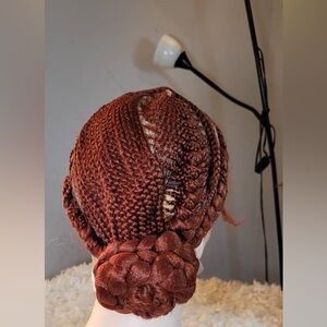 Elegant Auburn Braided Hair Wig
